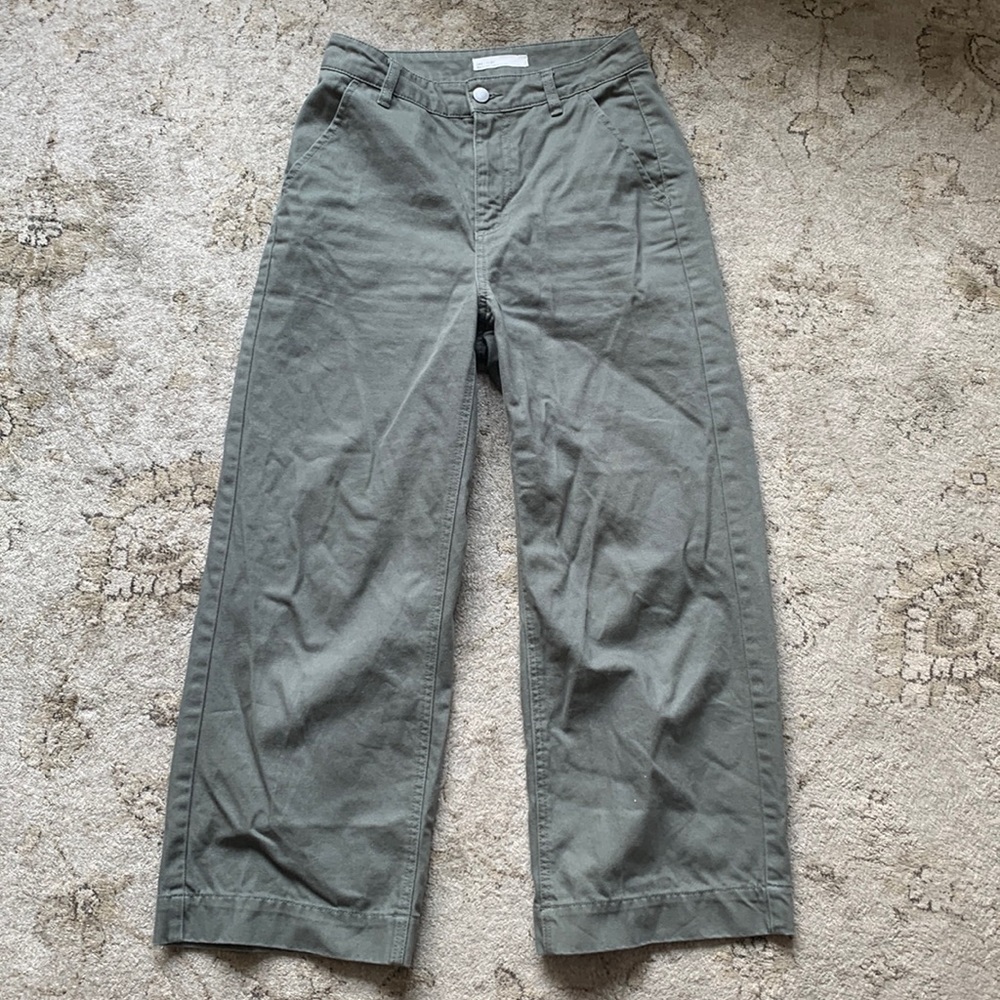 Olive coloured jeans